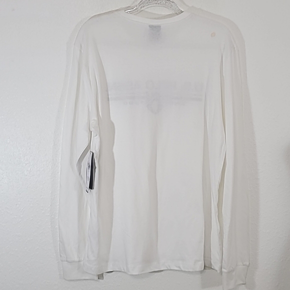 *NWT* U.S. POLO ASSN. White Long Sleeve Shirt w/Front Logo, size Large - Picture 5 of 7